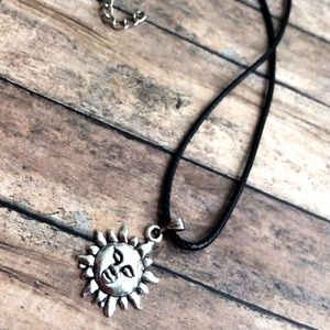 Sterling Leather Sun Choker